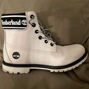 White Timberlands, barely worn.